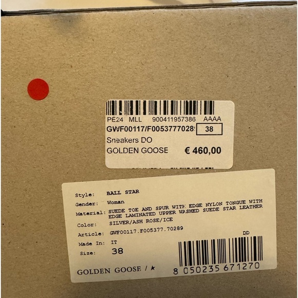 Ballstar Sneaker in Silver, Ash Rose, & Ice Golden Goose - Picture 7 of 8